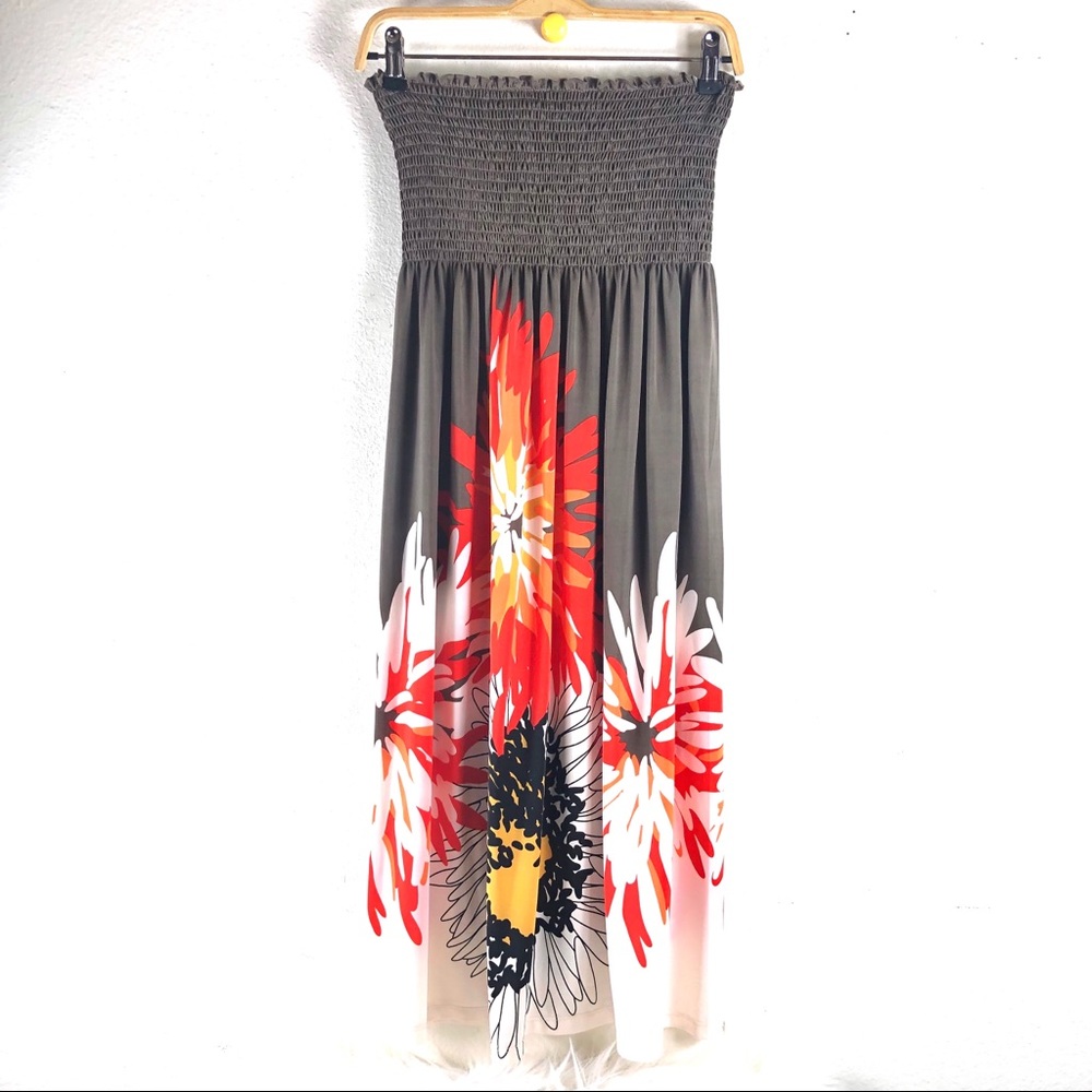 808 Wearz Hawaiian Strapless Dress Small/Med